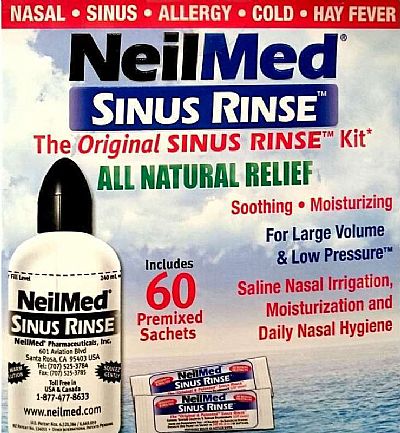 NeilMed Sinus Rinse Σύστημα Ρινικών Πλύσεων Για Ενήλικες+60 Φακελίσκοι