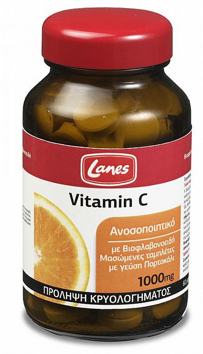 Lanes Vitamin C 1000mg 60 μασώμενες ταμπλέτες 