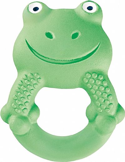 Mam Max the Frog Χειροποίητο Μασητικό Παιχνίδι από Latex 4m+, 1 τεμάχιο - Πράσινο