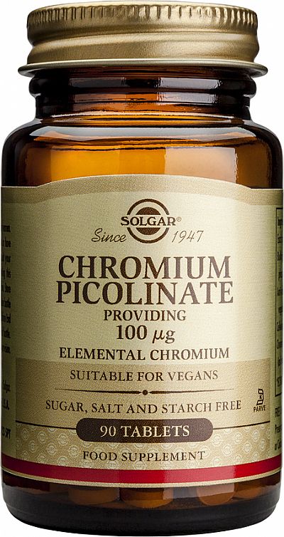Solgar Chromium Picolinate 100mcg 90 ταμπλέτες