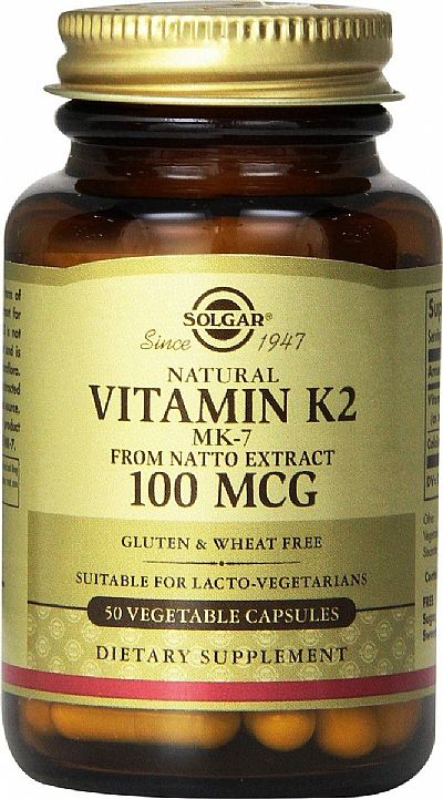 Solgar Vitamin K2 MK-7 100μg 50 Φυτικές Κάψουλες