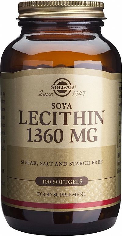 Solgar Lecithin 1360mg - 100 Μαλακές Κάψουλες