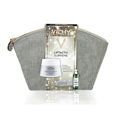  Vichy Set Liftactiv Supreme Κρέμα ημέρας για Κανονικές-Μικτές Επιδερμίδες 50ml + Δώρο Συλλεκτικό Νεσεσέρ + Dercos Nutrients Detox Shampoo 100ml