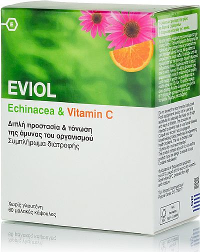 Eviol Echinacea & Vitamin C, 60 Μαλακές Κάψουλες