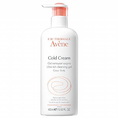Avene Cold Cream Gel Nettoyant Surgras, Υπερλιπαντικό Καθαριστικό με Αντλία 400ml