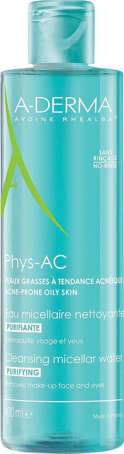 Α-Derma Phys-AC Micellar Water 400ml, Λοσιόν Καθαρισμού για ακνεϊκό δέρμα