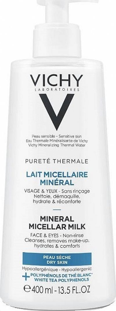 Vichy Purete Thermale Mineral Micellar Milk Dry Skin Pump 400ml