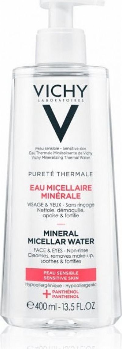  Vichy Purete Thermale Eau Micellar Minerale Water Καθαριστικό Νερό Ντεμακιγιάζ για Ευαίσθητη Επιδερμίδα 400ml