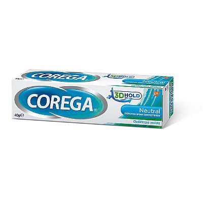 COREGA Neutral Cream - Στερεωτική Κρέμα Τεχνητής Οδοντοστοιχίας Με Ουδέτερη Γεύση, 40gr