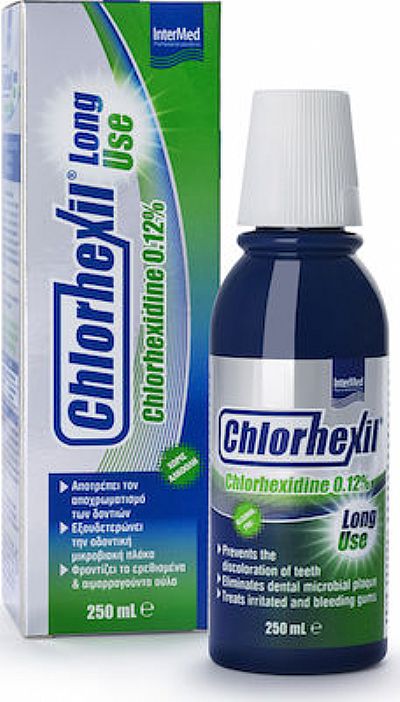 Chlorhexil 0.12% Mouthwash Long Use κατά της Πλάκας, για τα Ερεθισμένα Ούλα 250ml