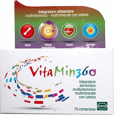 Vitamin360, Πολυβιταμινούχο Πολυμεταλλικό συμπλήρωμά διατροφής με Λουτεϊνη 70 Δισκία