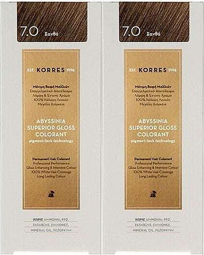 Korres Abyssinia Superior Gloss Colorant 7.0 Ξανθό 2 x 50ml