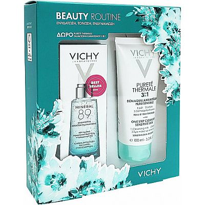 Vichy Beauty Routine Mineral 89 Booster 50ml & Vichy Purete Thermale 3in1 100ml