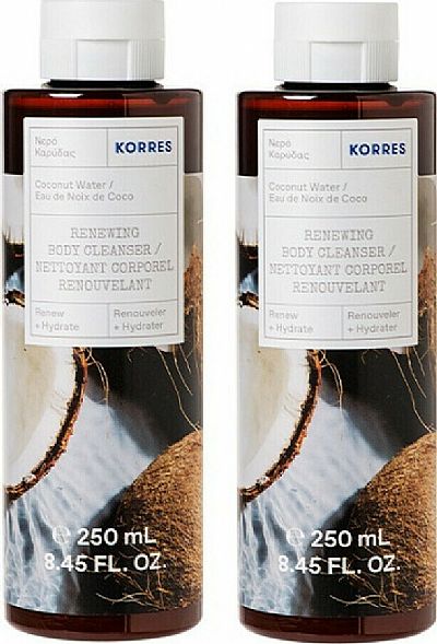 Korres Coconut Water Body Cleanser 2x250ml