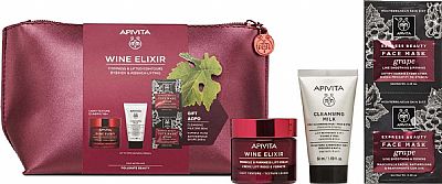 Apivita Wine Elixir Σύσφιξη & Αίσθηση Lifting Light Texture Care Set