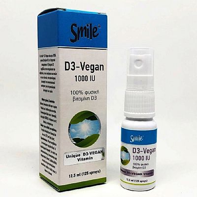 Smile D3 Vegan Oral Spray 1000iu 12.5ml