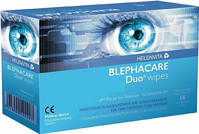 Helenvita BlephaCare Duo Υγρά Μαντηλάκια 14τμχ