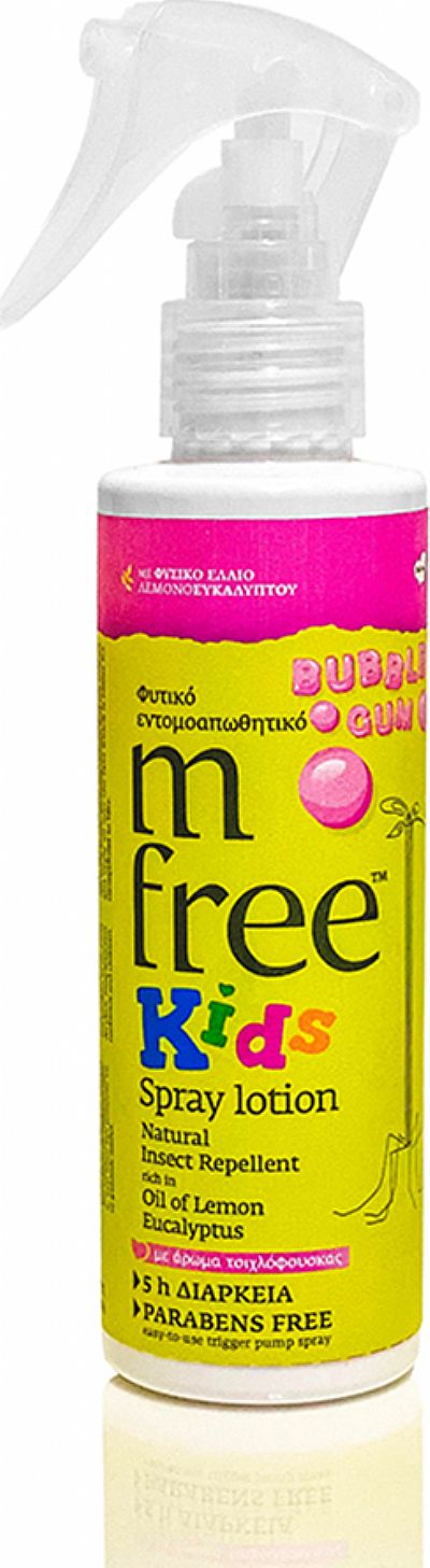M-free Kids Bubblegum φυτικο εντομοαπωθητικο spray 125 ml