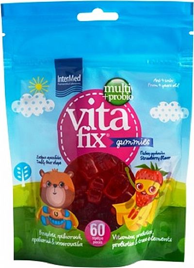Vitafix Multi & Probio Gummies Pouch Φράουλα 60τμχ