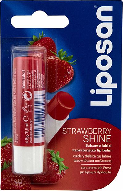 Liposan Strawberry Shine Blister Lip Balm με Χρώμα 4.8gr