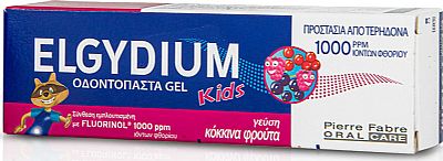 Elgydium Οδοντόκρεμα KIds 50ml 1000 ppm με Γεύση Κόκκινα Φρούτα για 3-6 χρονών