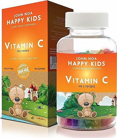 John Noa Happy Kids Vitamin C 90 μασώμενες ταμπλέτες 