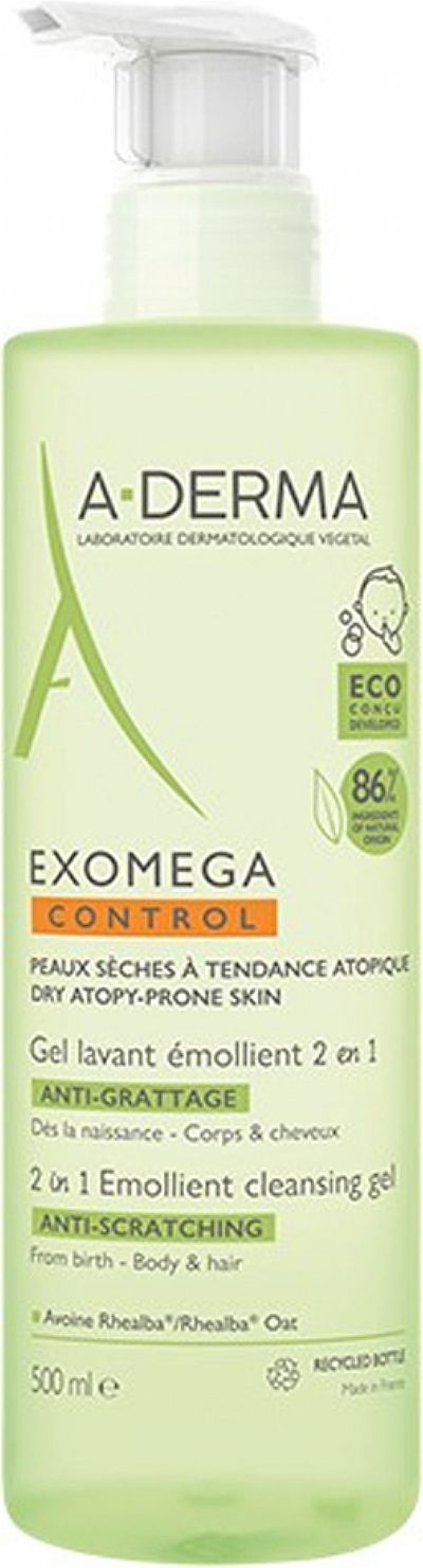 A-Derma Exomega Control Emollient Cleansing Gel 2 in 1 500 ml