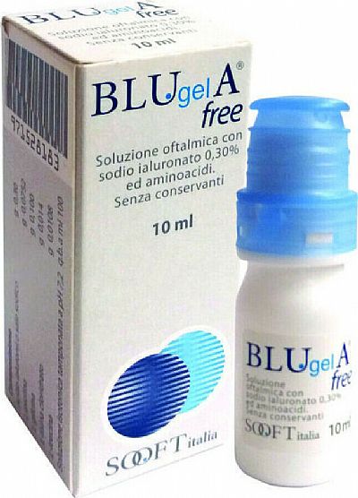 Sooft Italia Blugel A Free Eye Drops Οφθαλμικές Σταγόνες με Υαλουρονικό Οξύ 10ml