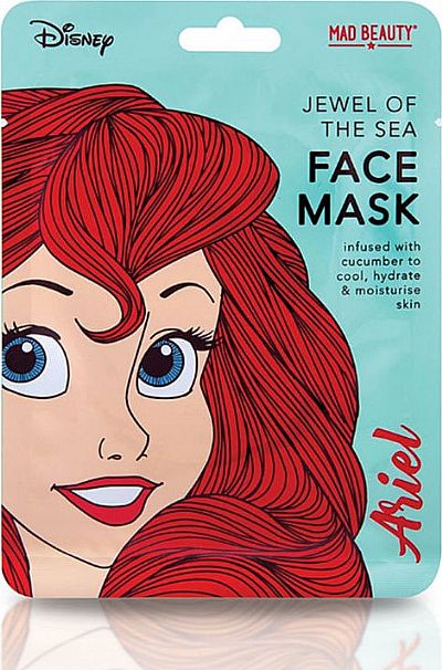 Mad Beauty Disney Princess Face Mask Ariel 25ml  Mad Beauty Disney Princess Face Mask Ariel 25ml