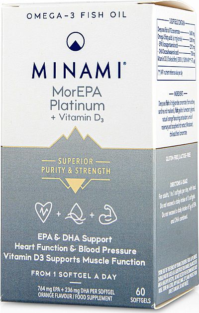 Minami MorEPA Platinum & Vitamin D3 Ιχθυέλαιο 60 μαλακές κάψουλες  Minami MorEPA Platinum & Vitamin D3 Ιχθυέλαιο 60 μαλακές κάψουλες