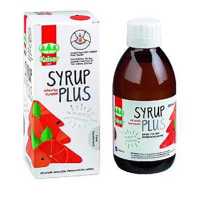 Kaiser Syrup Plus Σιρόπι για το Λαιμό με Γεύση Πορτοκάλι 200ml