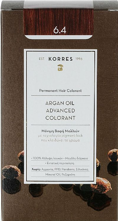 Korres Argan Oil Advanced Colorant 6.4 Ξανθό Σκούρο Χάλκινο