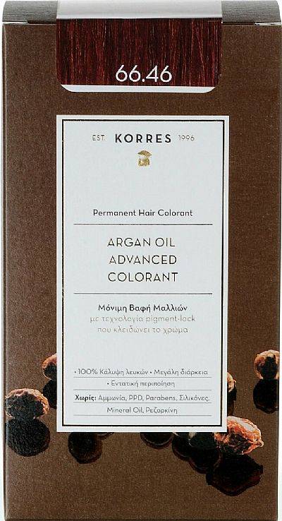 Korres Argan Oil Advanced Colorant 66.46 Έντονο Κόκκινο Βουργουνδίας 50ml