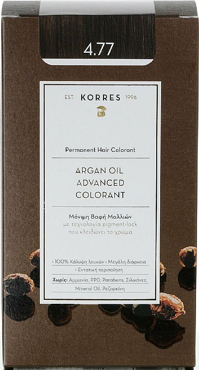 Korres Argan Oil Advanced Colorant 4.77 Σκούρο Σοκολατί