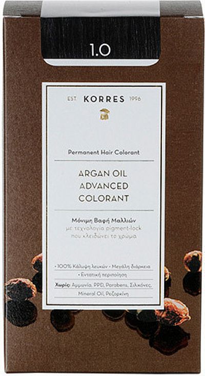 Korres Argan Oil Advanced Colorant 1.0 Μαύρο Φυσικό