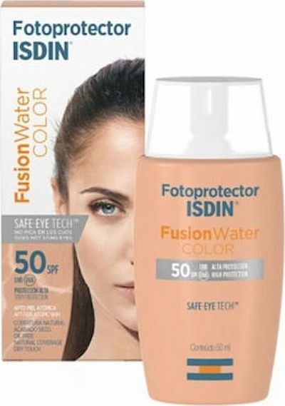 Isdin Fotoprotector Fusion Water Αντηλιακό Προσώπου SPF50 με Χρώμα-medium 50ml