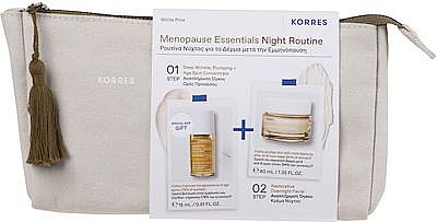 Korres PROMO PACK Menopause Essentials Night Λευκή Πεύκη Κρέμα Νύχτας 40ml & ΔΩΡΟ Ορός Προσώπου 15ml.