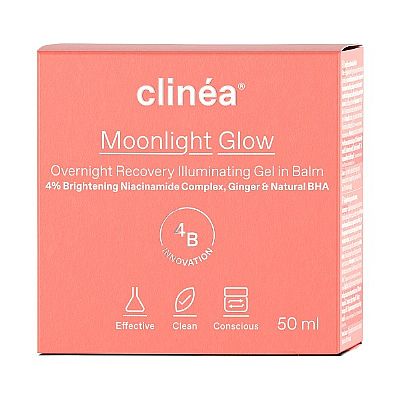 Clinea Moonlight Glow Night Cream Gel-In Balm Κρέμα Νύχτας Λάμψης & Αναζωογόνησης 50ml