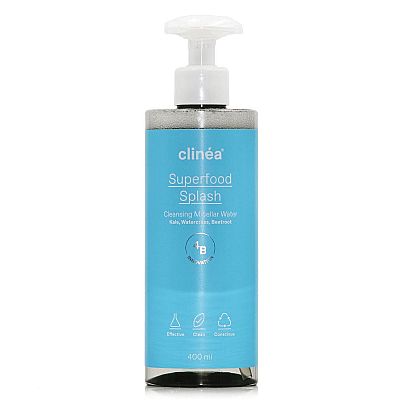 Clinea Superfood Splash Micellar Water (400ml) - Νερό Καθαρισμού για Καθαρισμό & Ντεμακιγιάζ