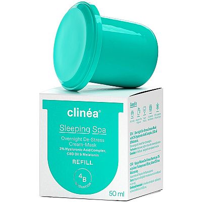 Clinea Sleeping Spa Overnight De-Stress Cream-Mask Refill Κρέμα-Μάσκα Νυκτός Ανταλλακτικό 50 ml