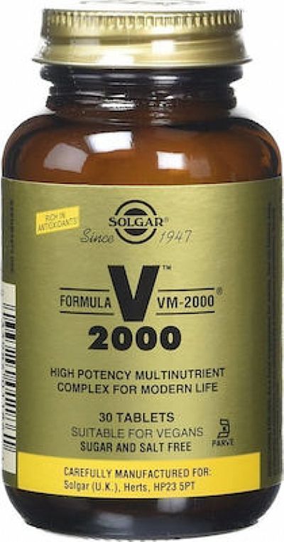 Solgar Formula VM-2000 Βιταμίνη για Ενέργεια 30 ταμπλέτες
