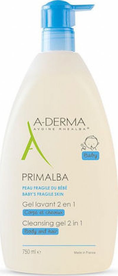 A-Derma Primalba Baby Cleansing Gel 2 in 1 750ml με Αντλία