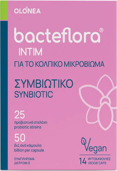 Olonea BacteFlora Intim με Προβιοτικά και Πρεβιοτικά 14 φυτικές κάψουλες