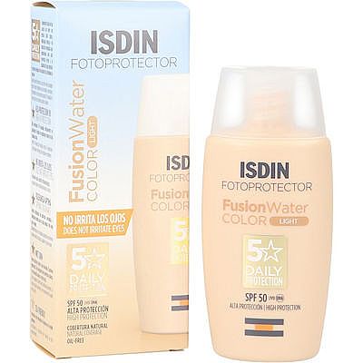 Isdin Fotoprotector Fusion Water Αντηλιακή Κρέμα Προσώπου SPF50 με Χρώμα Light 50ml