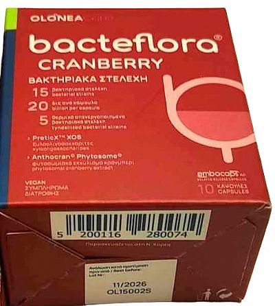 Olonea Bacteflora Cranberry Συμπλήρωμα Διατροφης για το Ουροποιητικό Σύστημα 10Caps.