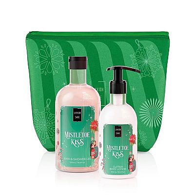 Lavish Care Mistletoe Kiss Bag Set Bath & Shower Gel Αφρόλουτρο 500 ml + Body Lotion 300 ml