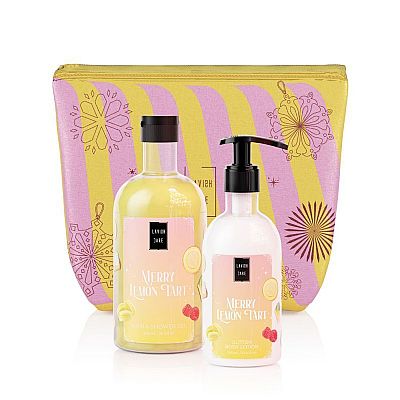 LAVISH CARE Merry Lemon Tart Christmas Set με Αφρόλουτρο 500ml & Κρέμα Σώματος με Glitter 300ml