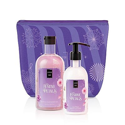 Lavish Care Festive Petals Bag Set Bath & Shower Gel Αφρόλουτρο 500 ml + Body Lotion 300 ml