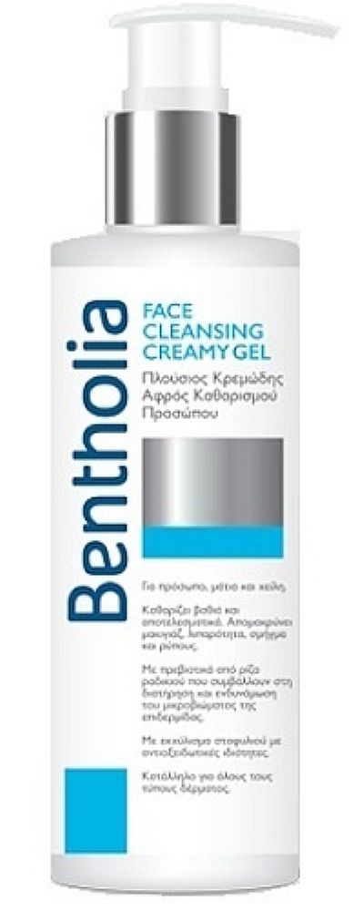 Bentholia Face Cleansing Creamy Gel Πλούσιος Κρεμώδης Αφρός Καθαρισμού Προσώπου, 300ml