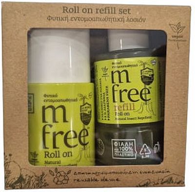 M Free Εντομοαπωθητικά Roll On/Stick Set with Refill Κατάλληλα για Παιδιά 2τμχ